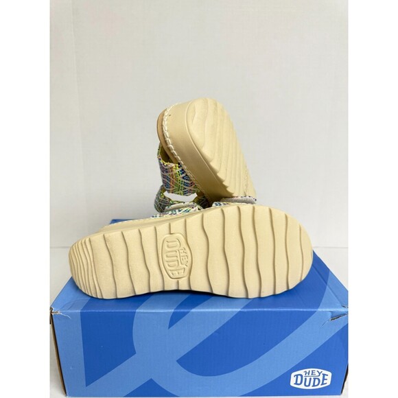 -1426 Hey Dude Delray Slide Blue/Multi=US 7 Womens - Picture 4 of 5